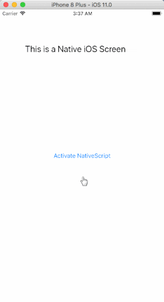 nativescript ios embed nativescript ios embed