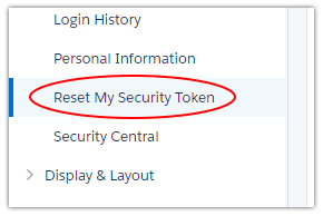 salesforce security token salesforce security token