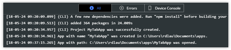 new console logging pane new console logging pane