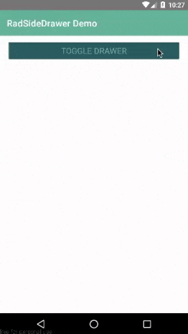 sidedrawer position android