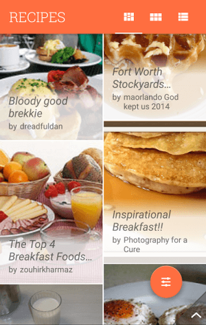 RadListView_layouts_staggered RadListView staggered grid layout on Android