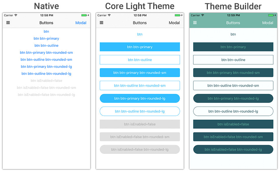 native ui using theme builder native ui using theme builder
