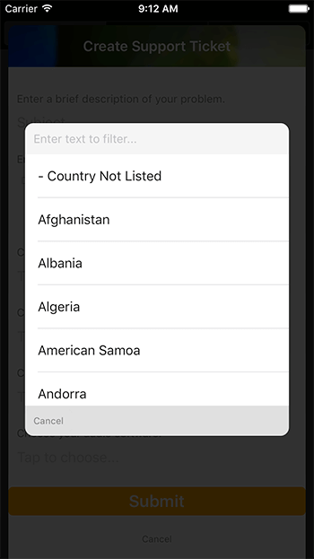 filter by country filter by country