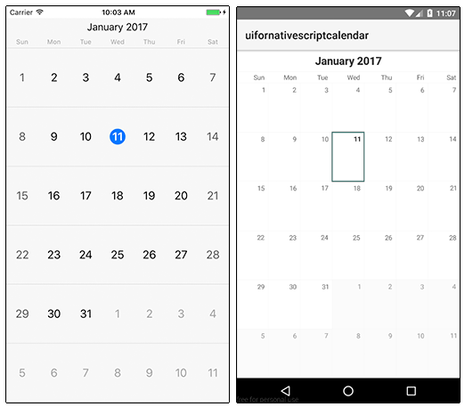 simple radcalendar example simple radcalendar example