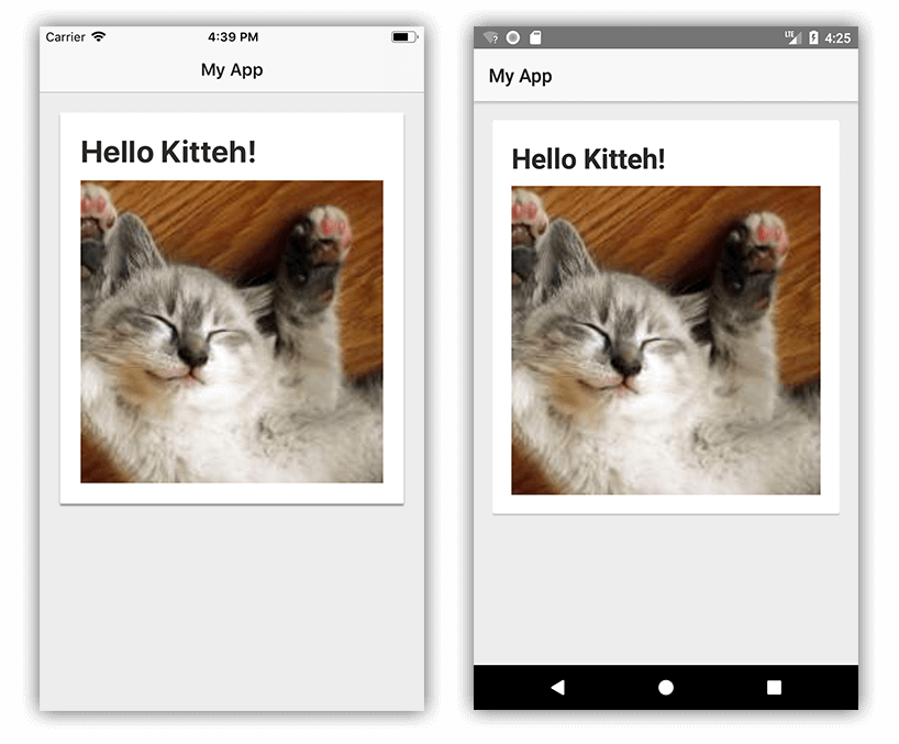 nativescript-cardview styled example nativescript-cardview styled example
