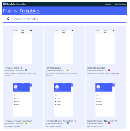 nativescript marketplace templates nativescript marketplace templates
