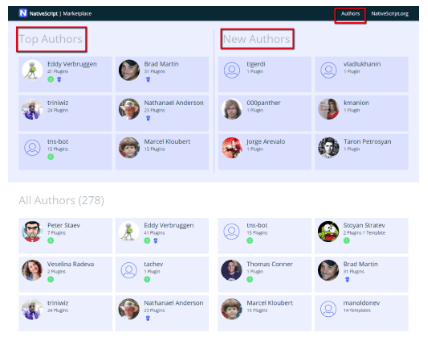 nativescript marketplace authors nativescript marketplace authors