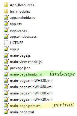 Orientation qualifiers in NativeScript Orientation qualifiers in NativeScript