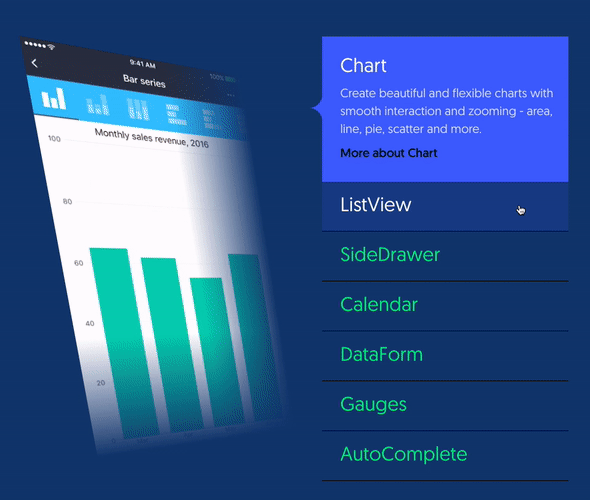 Using the NativeScript UI controls Using the NativeScript UI controls