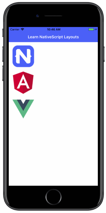 stack layout example stack layout example