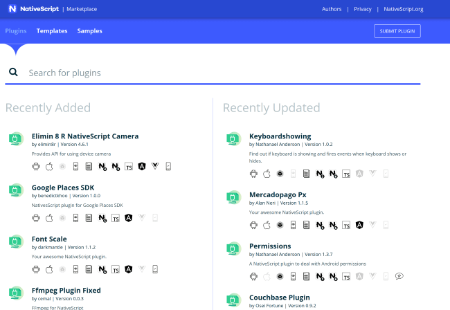 NativeScript Marketplace NativeScript Marketplace