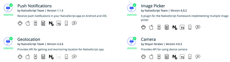 nativescript plugins nativescript plugins
