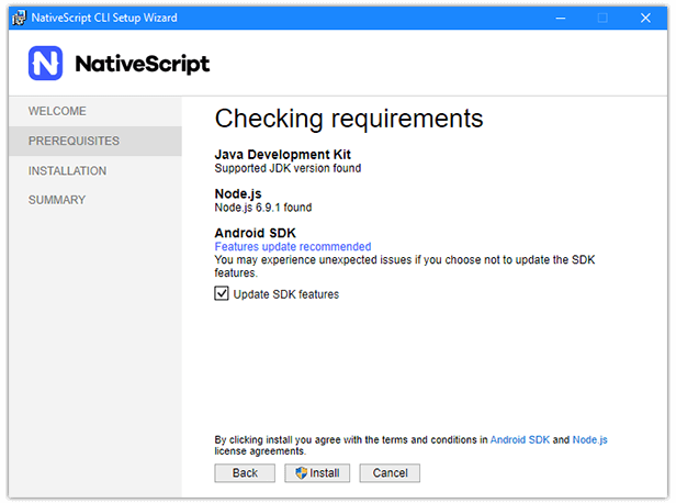 nativescript windows installer nativescript windows installer