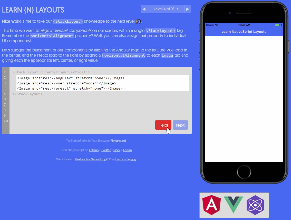 advanced stack layout advanced stack layout