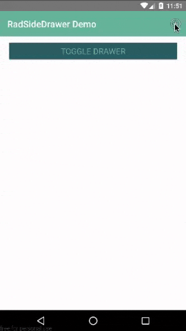 sidedrawer action bar android