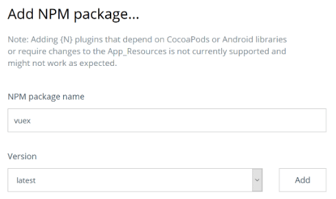 nativescript playground vuex package nativescript playground vuex package