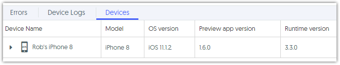 nativescript playground devices nativescript playground devices