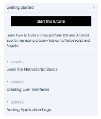nativescript playground tutorials nativescript playground tutorials